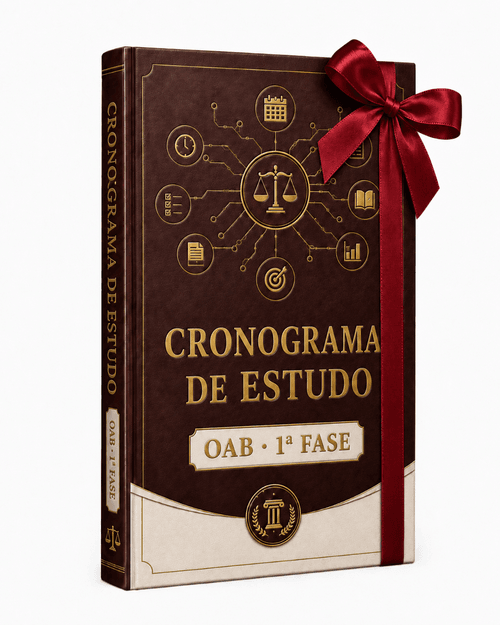 Mockup do Cronograma de Estudo OAB 1ª Fase